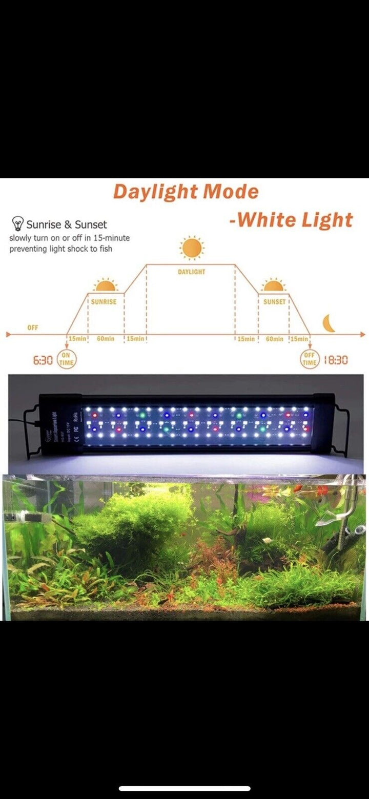 Green Aquatic LED Programmable FULL SPECTRUM WRGB 4ft 120cm SUNSET SUNRISE