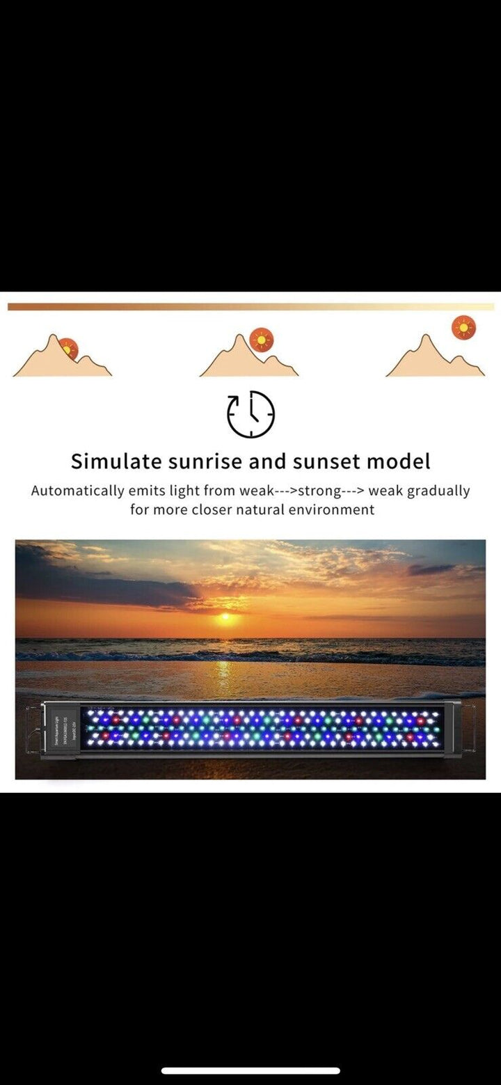 Green Aquatic LED Programmable FULL SPECTRUM WRGB 4ft 120cm SUNSET SUNRISE