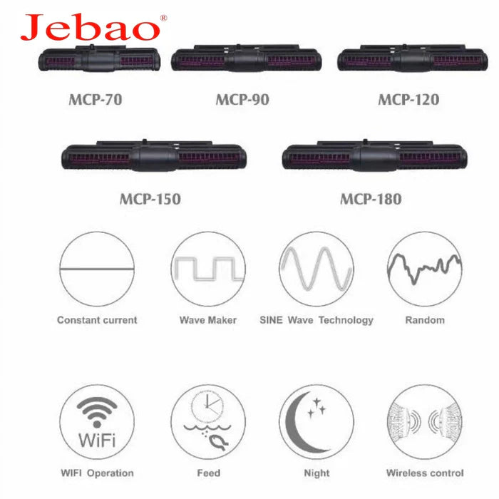 Jebao MCP Series Smart Crossflow  LCD Display WIFI Wavemaker