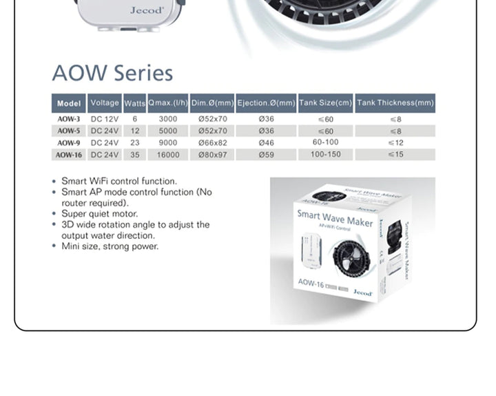 Jebao AOW Series Wavemaker WIFI APP NEW VERSION