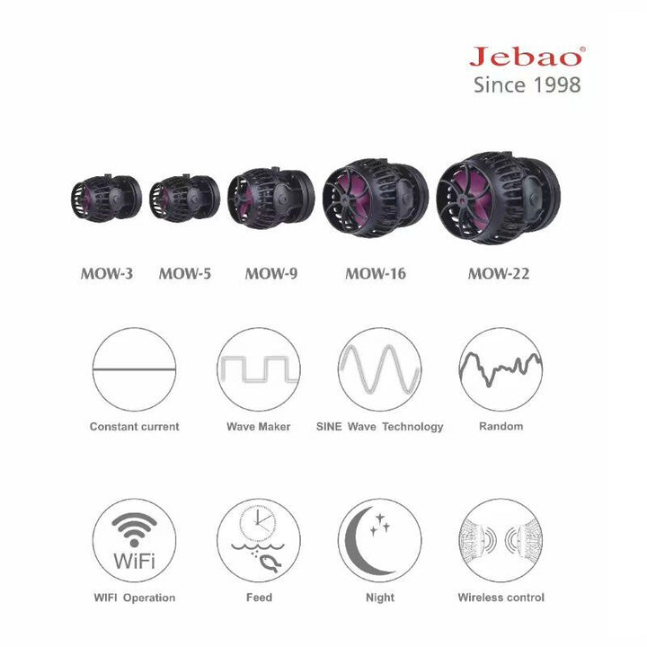 Jebao MOW Series Smart Wavemaker LCD Display WIFI