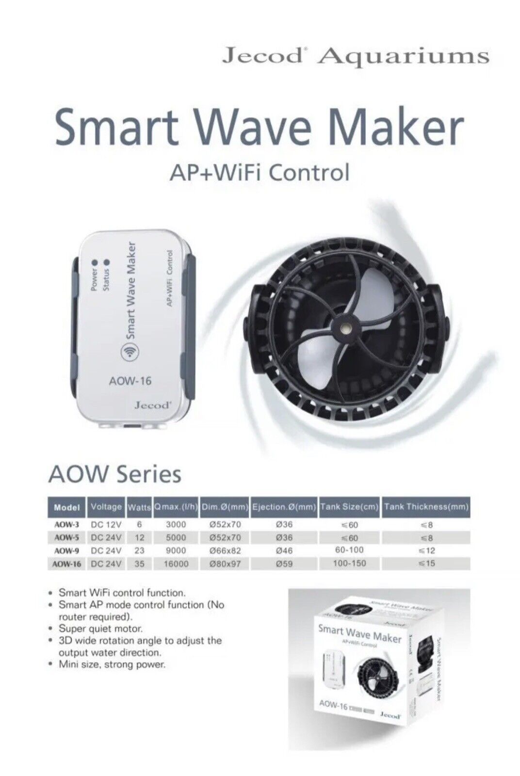 Jebao AOW Series Wavemaker WIFI APP NEW VERSION